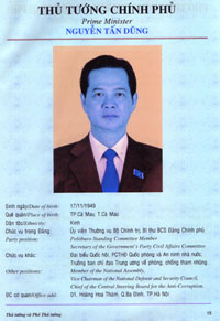 베트남 행정기구도 및 인명록 2009
